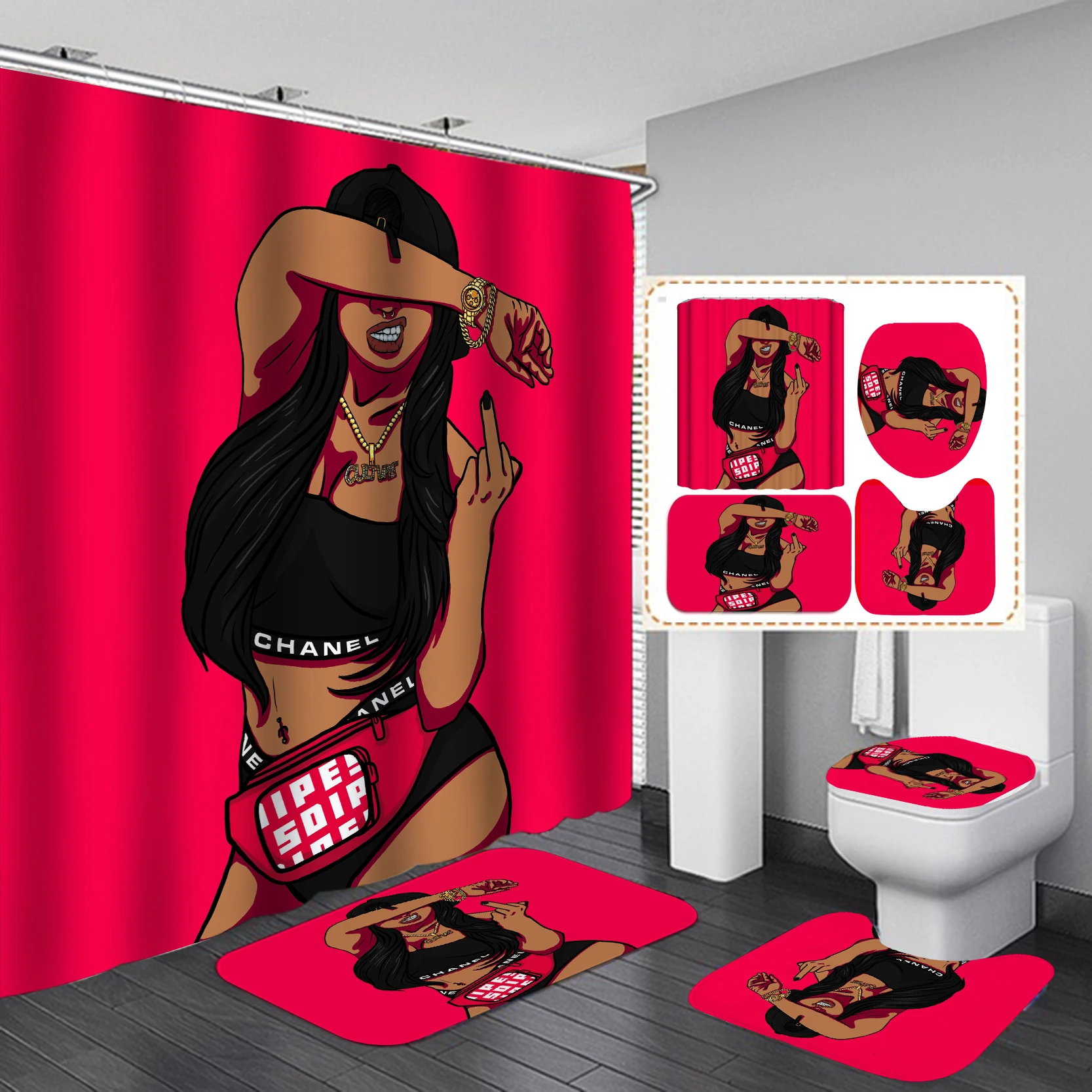 Home Goods Bathroom Accessories - Home Goods Cool African Girl Custom