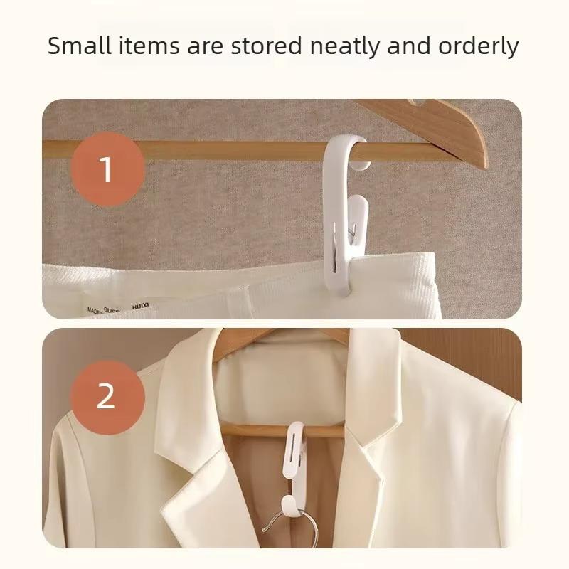 Home Bathroom Supplies - 10pcs Multi-Purpose Hanging Clips Hooks Portable