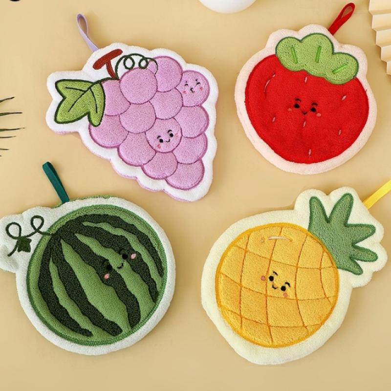 Home Bathroom Supplies - Fruit Hand Towel Kitchen Absorbent Cleaning
