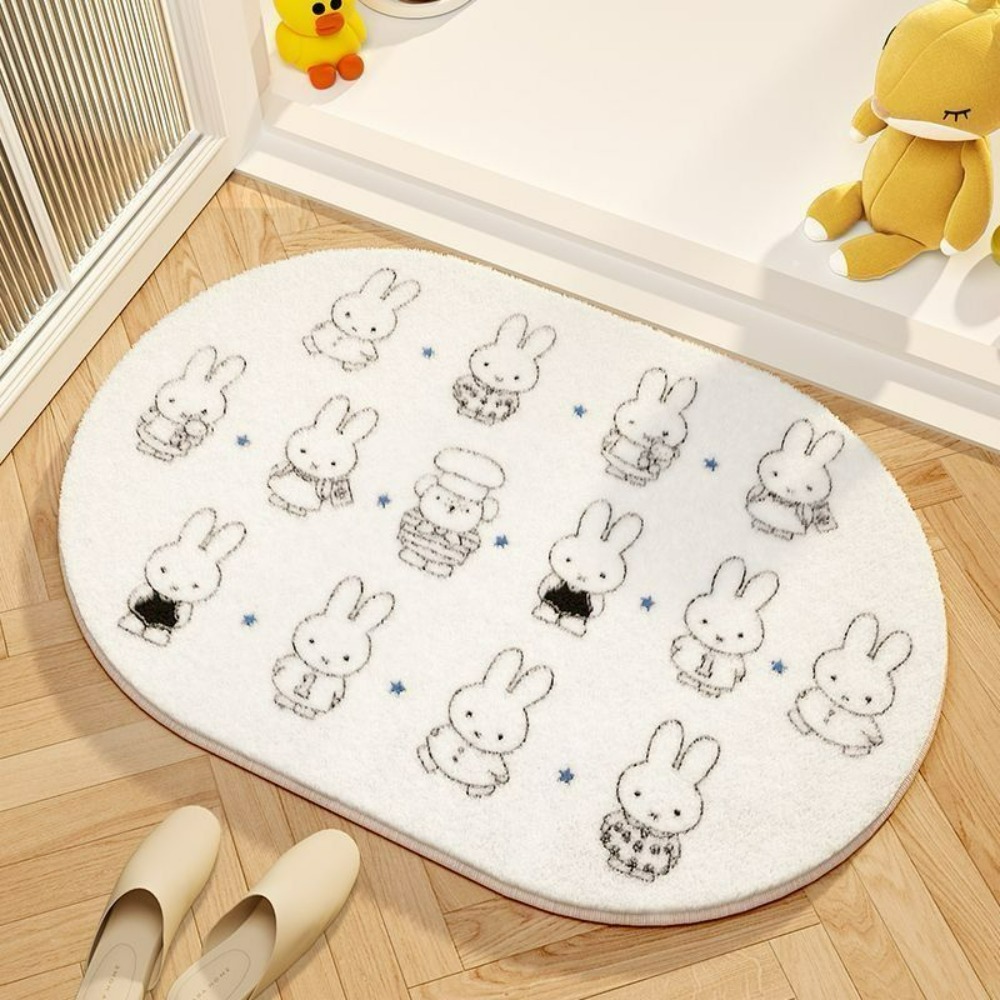 Home Goods Bathroom Decor - Miffy Cartoon Floor Mat Soft Imitation