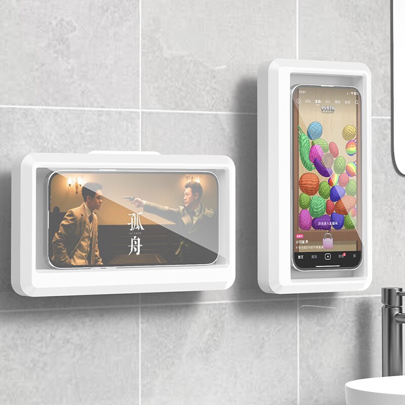 Home In Bathroom - Bathroom Waterproof Phone Holder Home Wall