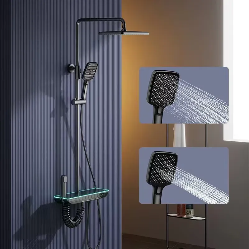Home In Bathroom - Smart Digital Thermostatic Shower Set Brass