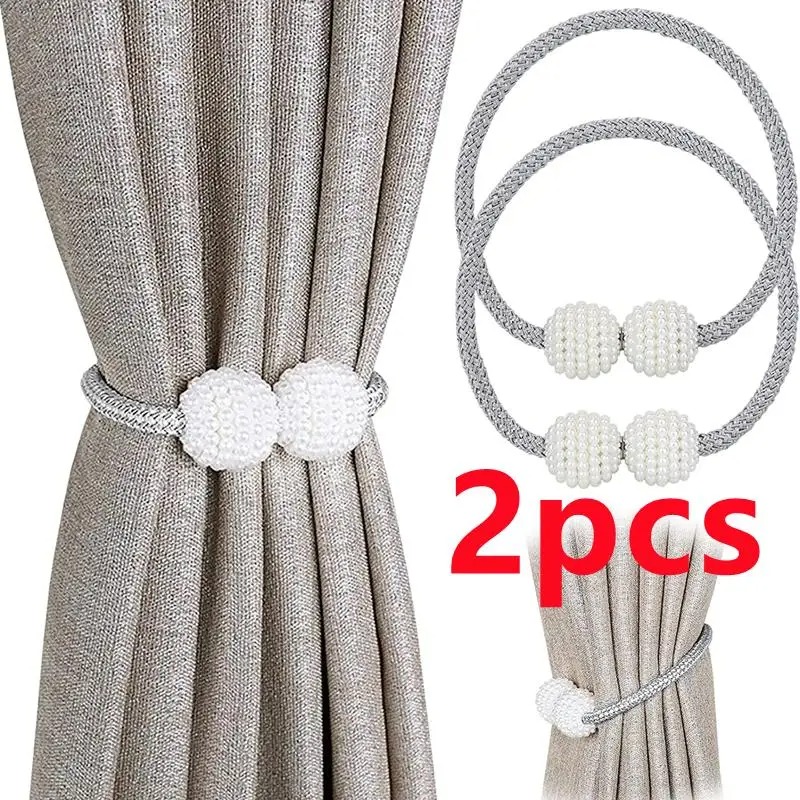 1/2PCS Pearl Magnetic Curtain  - огляд і ціна Home Bathroom Supplies