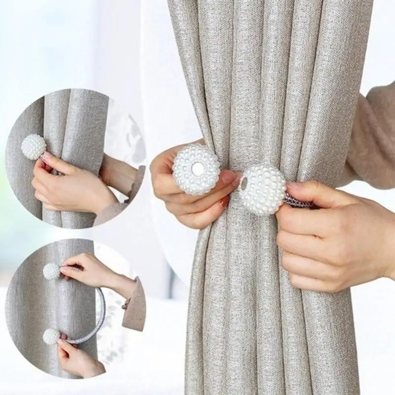 1/2PCS Pearl Magnetic Curtain  - огляд і ціна Home Bathroom Supplies