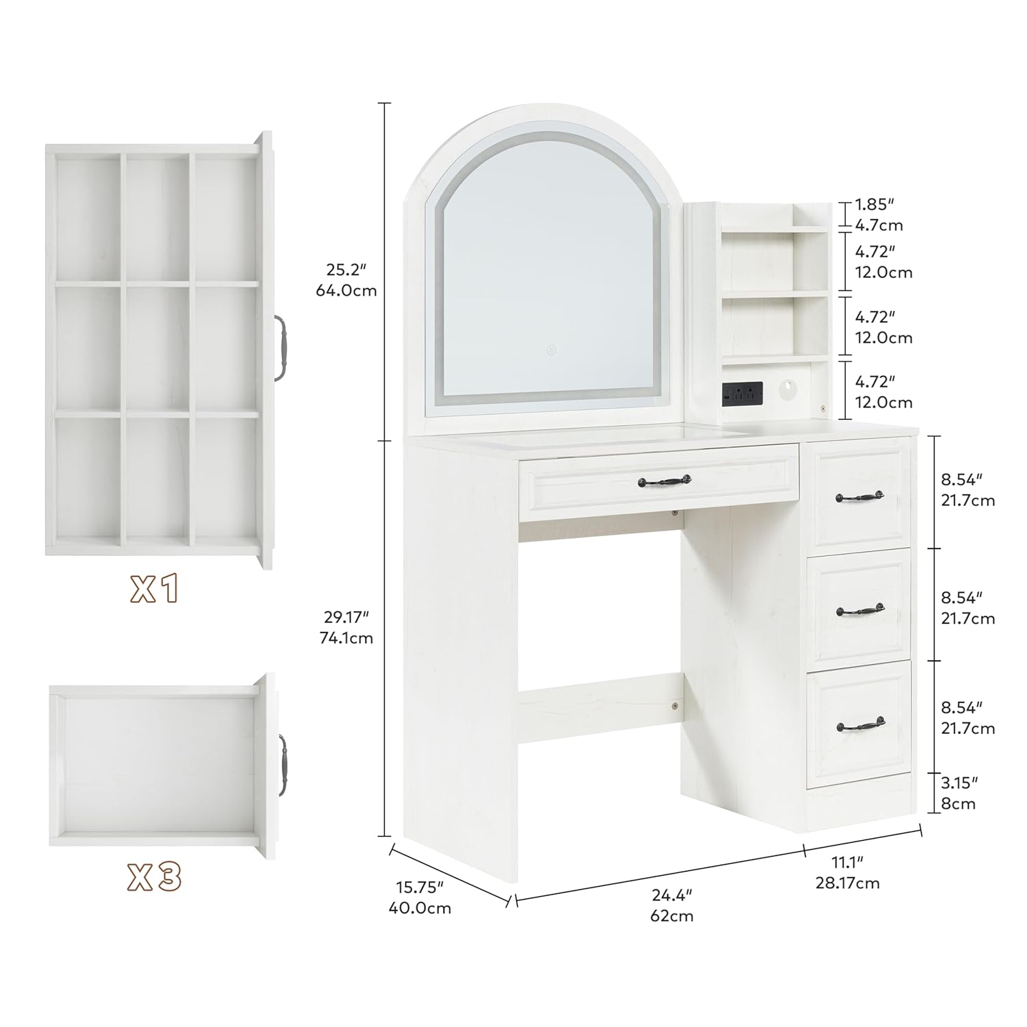 Modern Vanity Desk with Lighte - огляд і ціна Home Outlet Bathroom Vanity