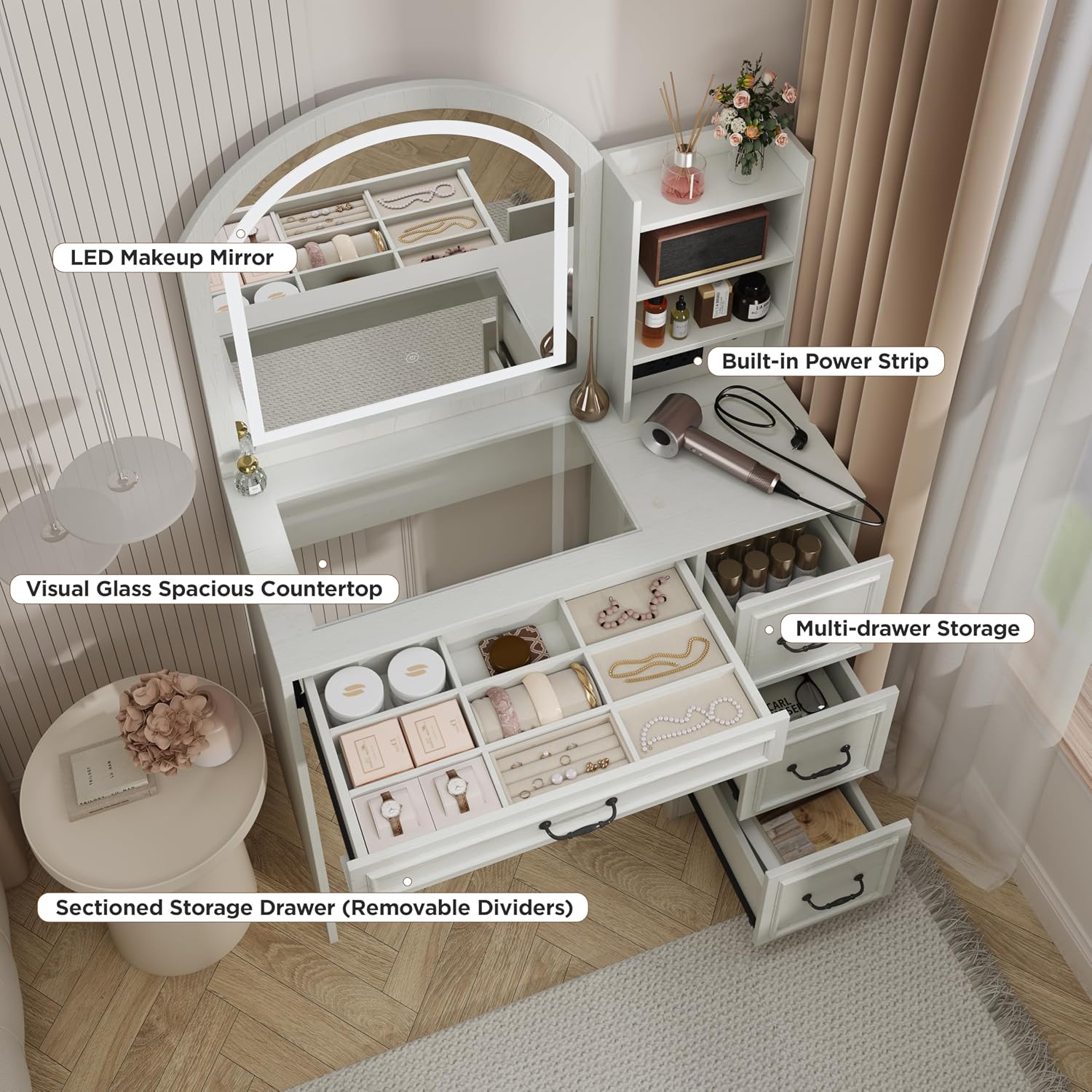 Modern Vanity Desk with Lighte - огляд і ціна Home Outlet Bathroom Vanity