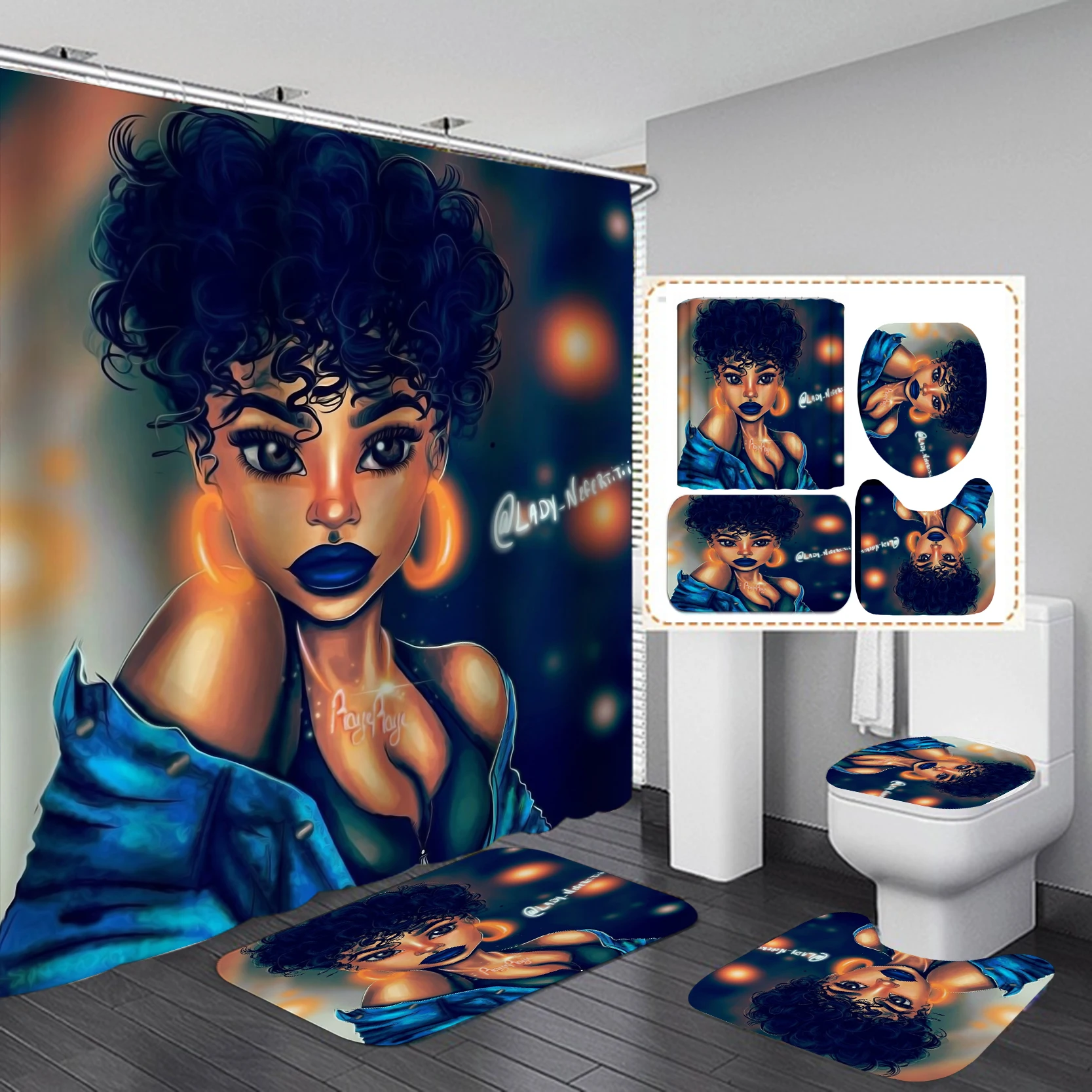 Home Goods Cool African Girl C - огляд і ціна Home Goods Bathroom Accessories
