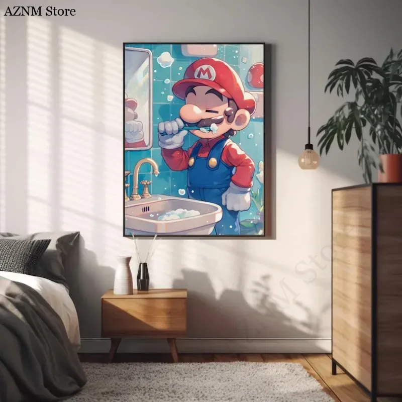 Funny Bathroom Cartoon Video G - огляд і ціна Home Bathroom Wall Art