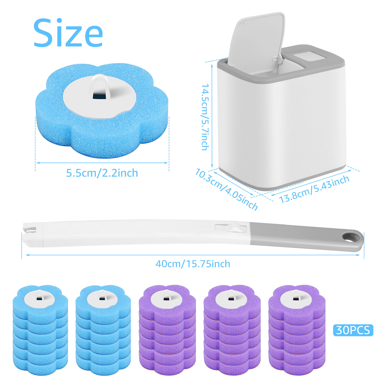 Toilet Brush and Holder Set wi - огляд і ціна Home Bathroom Cleaning Kit