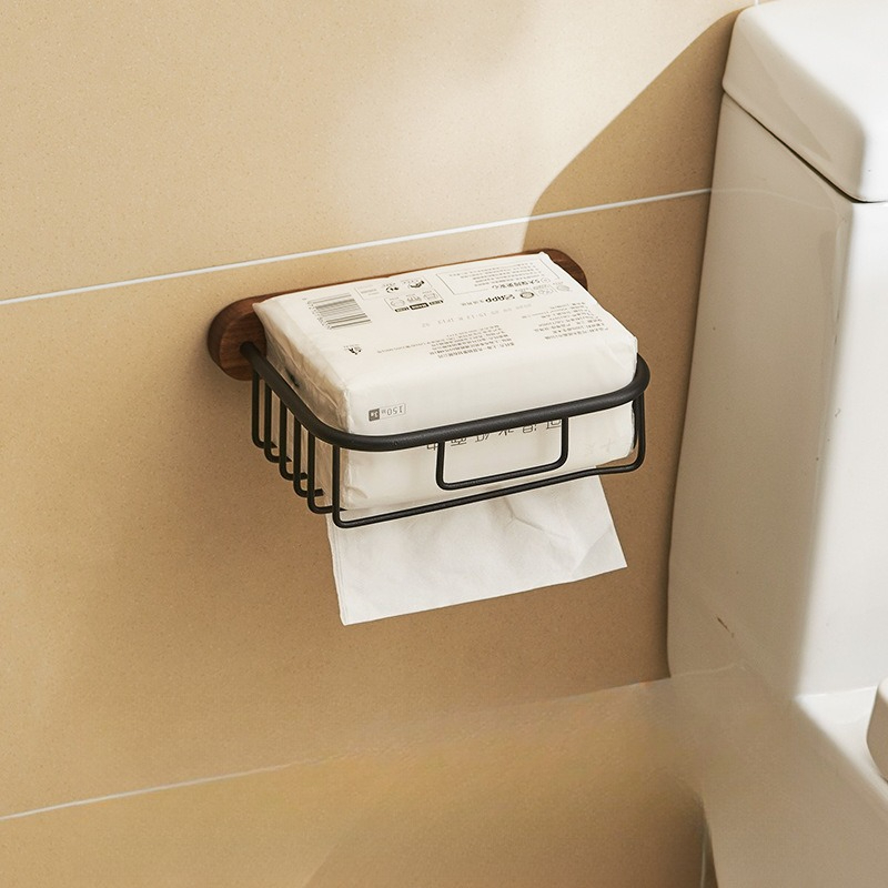 Solid Wood Tissue Holder Witho - огляд і ціна Home Bathroom Paper Towel Holder