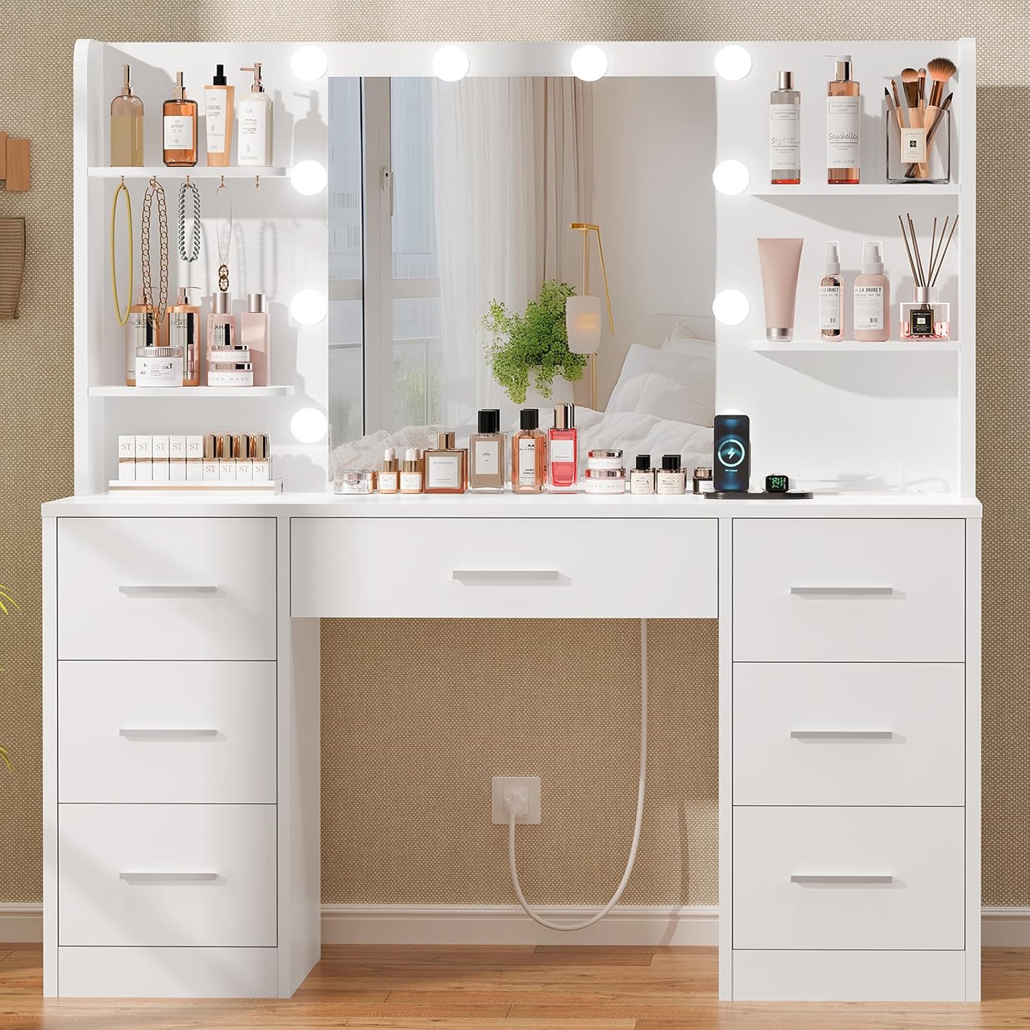 Large Vanity Desk LED Lighted  - огляд і ціна Home Outlet Bathroom Vanity