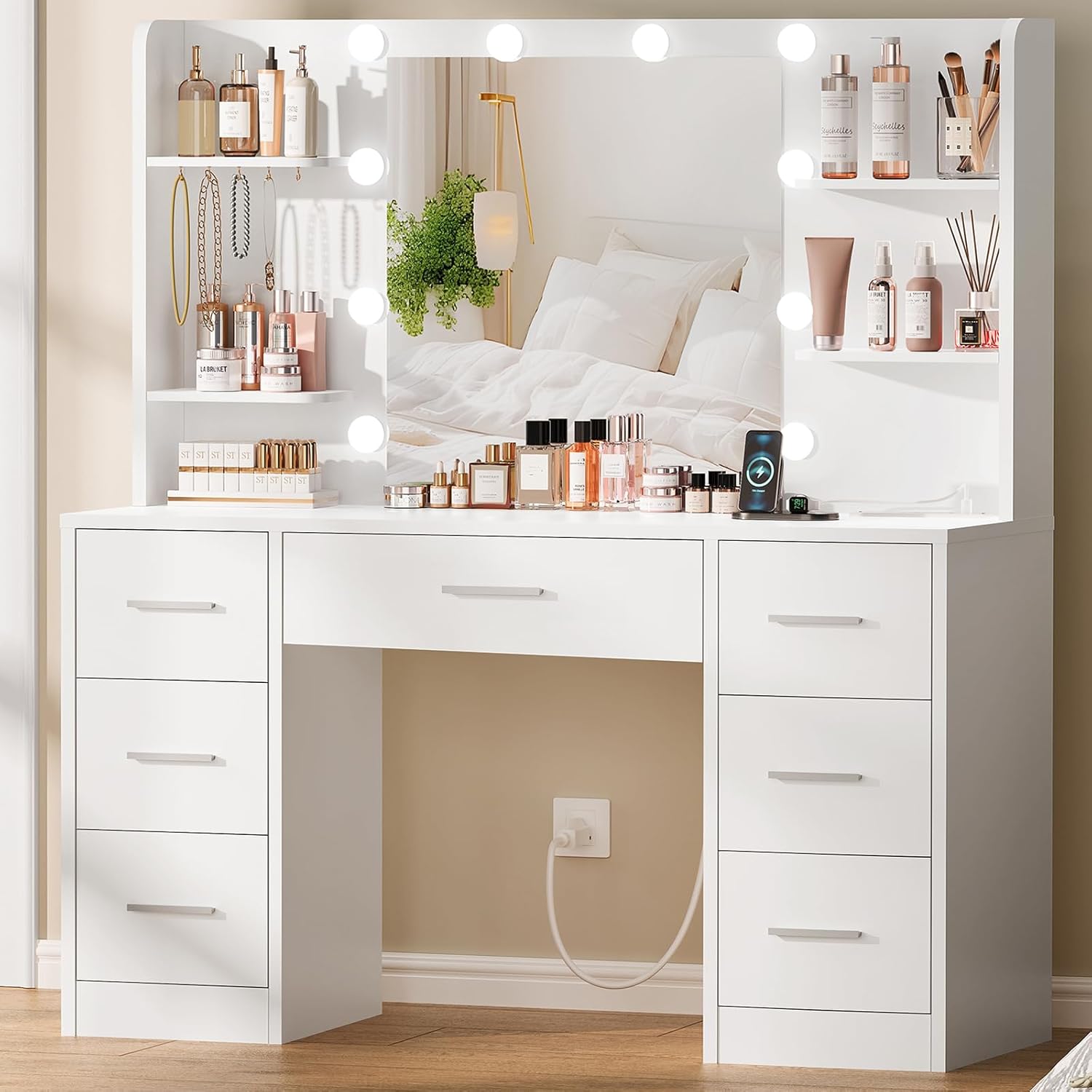 Large Vanity Desk LED Lighted  - огляд і ціна Home Outlet Bathroom Vanity