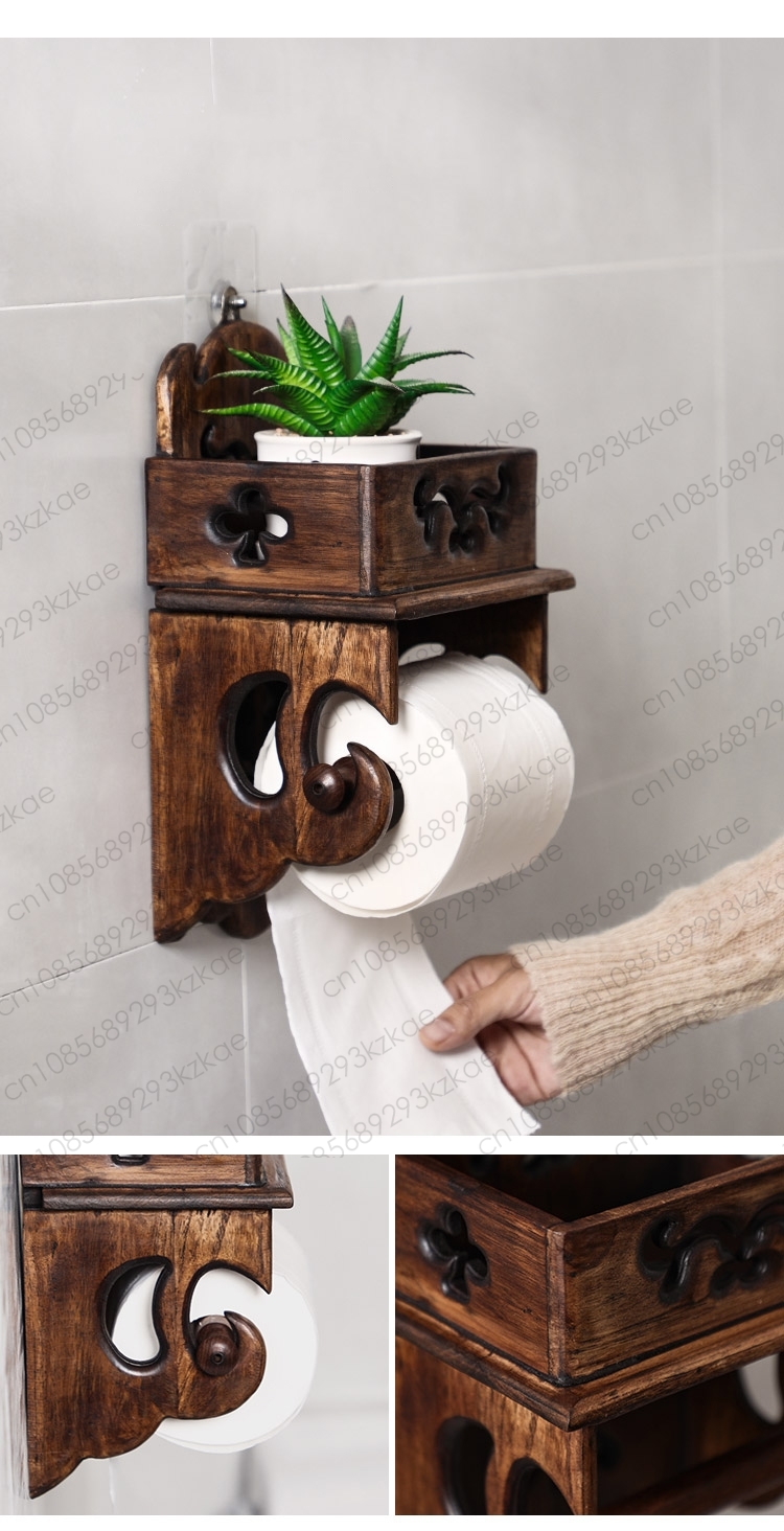 Wooden Paper Towel Holder Toil - огляд і ціна Home Bathroom Paper Towel Holder