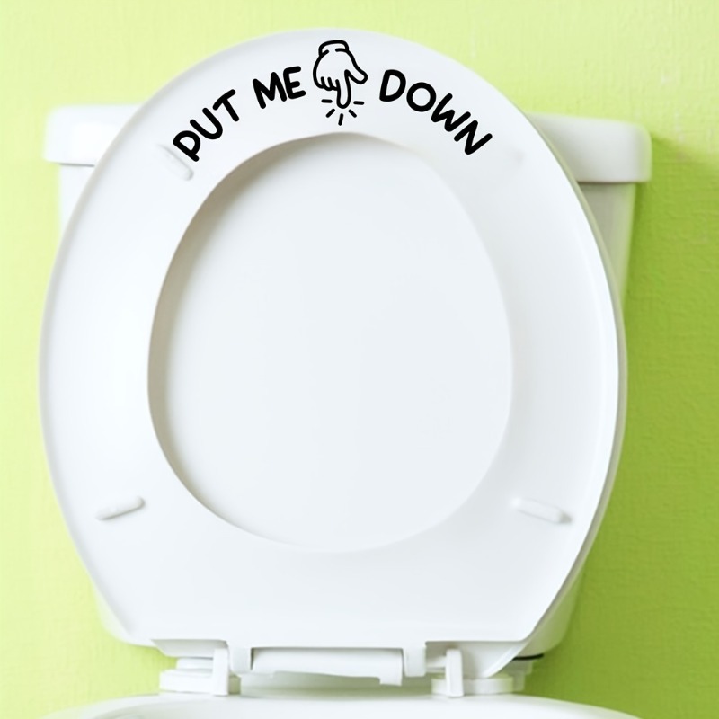 2Pcs Funny Toilet Sticker PUT  - огляд і ціна Home Bathroom Design Ideas