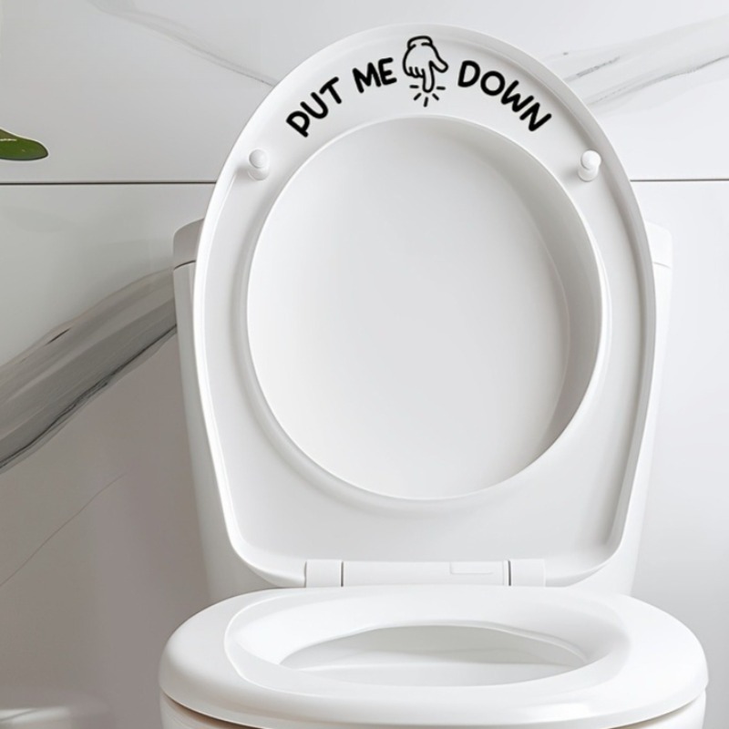 2Pcs Funny Toilet Sticker PUT  - огляд і ціна Home Bathroom Design Ideas
