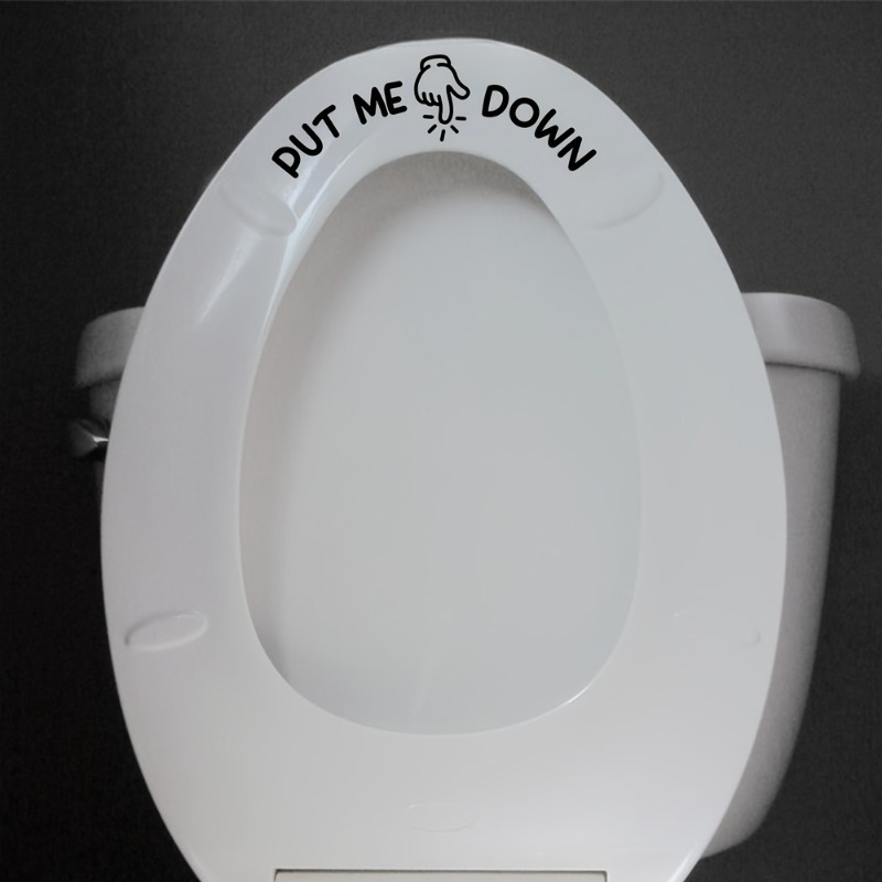 2Pcs Funny Toilet Sticker PUT  - огляд і ціна Home Bathroom Design Ideas