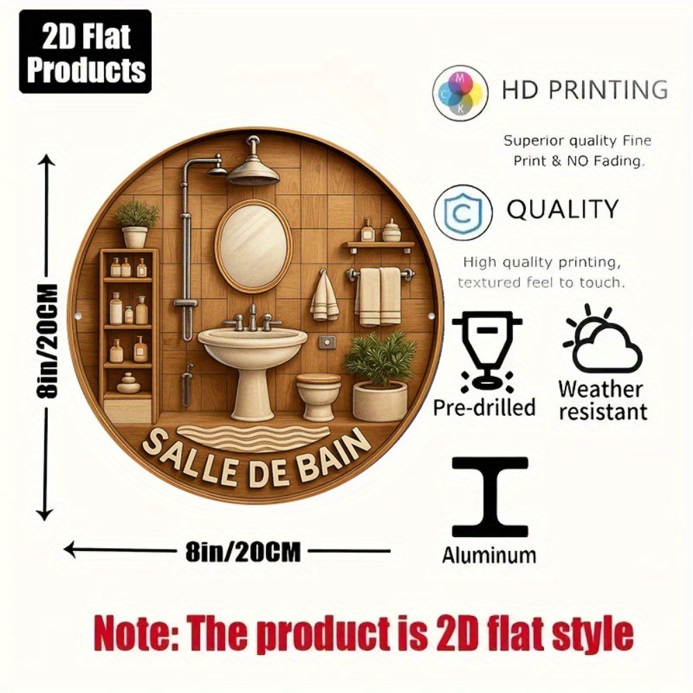 CIFBUY Retro French Bathroom R - огляд і ціна Home Bathroom Wall Art