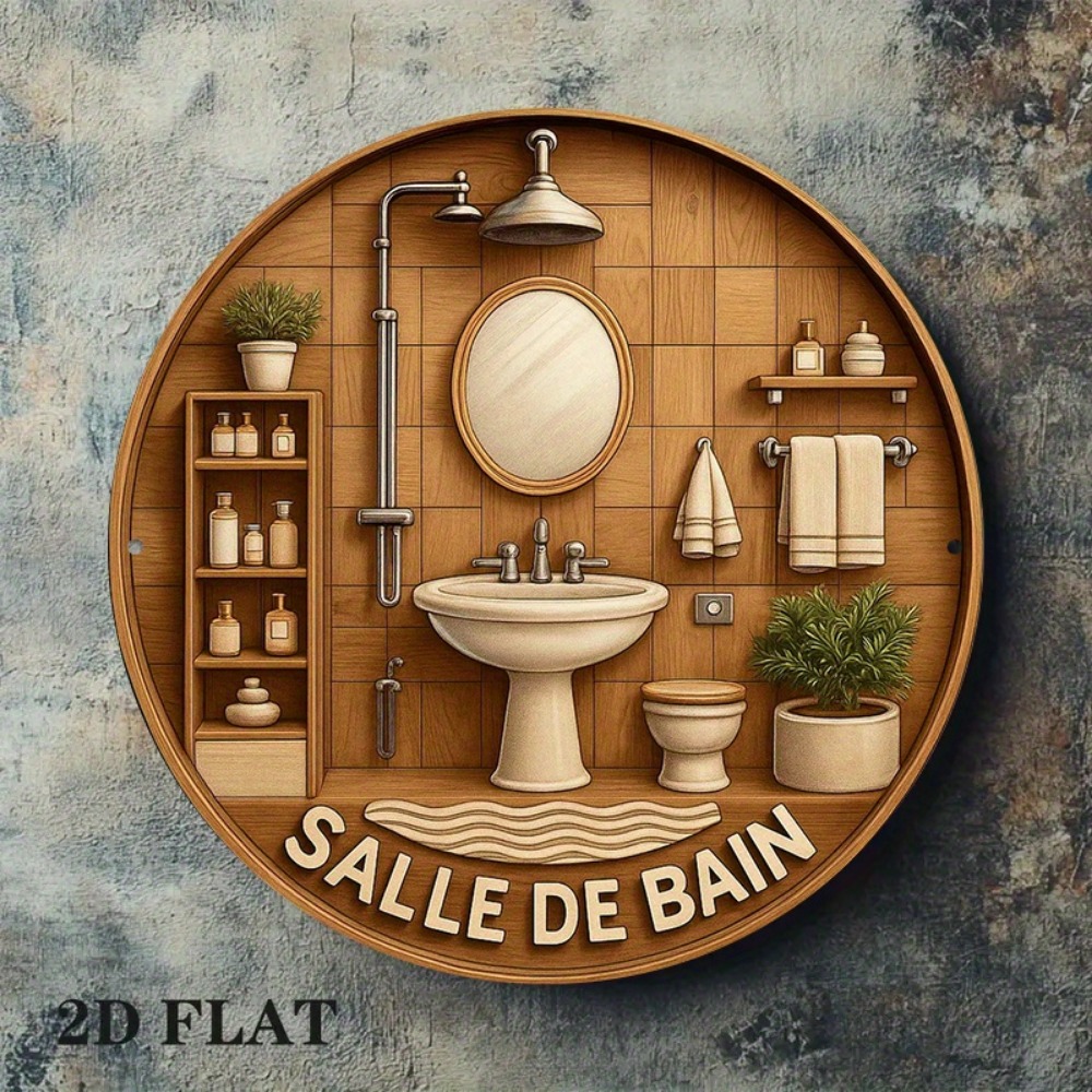 CIFBUY Retro French Bathroom R - огляд і ціна Home Bathroom Wall Art