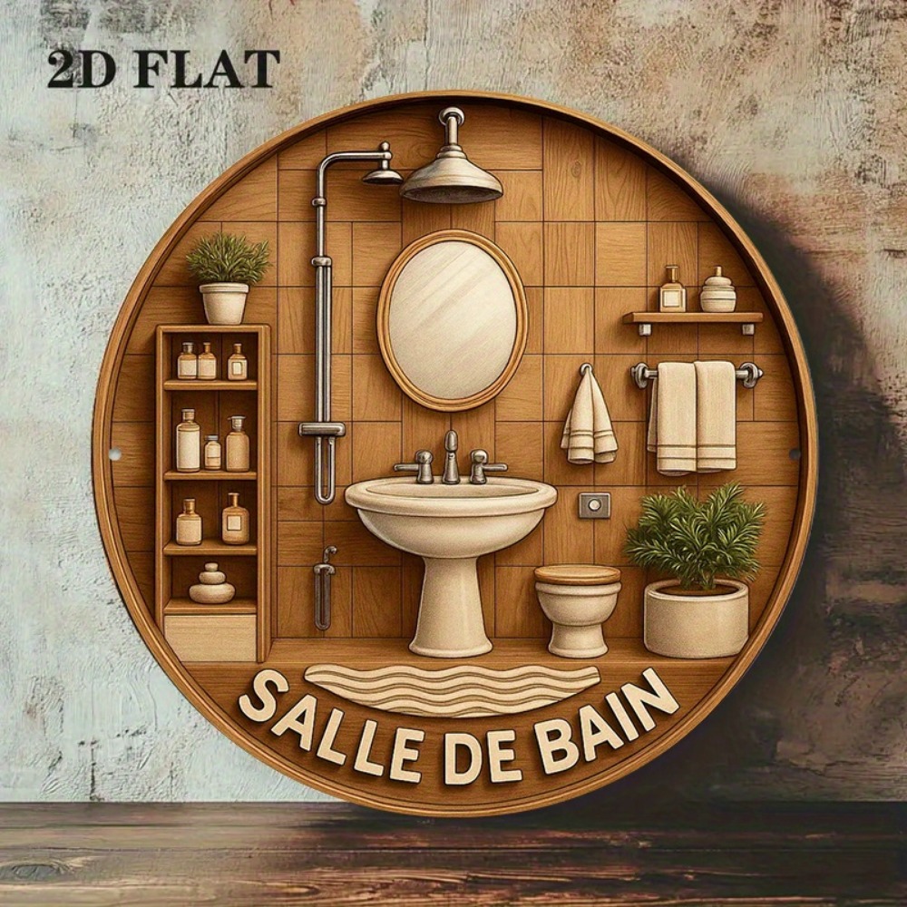 CIFBUY Retro French Bathroom R - огляд і ціна Home Bathroom Wall Art
