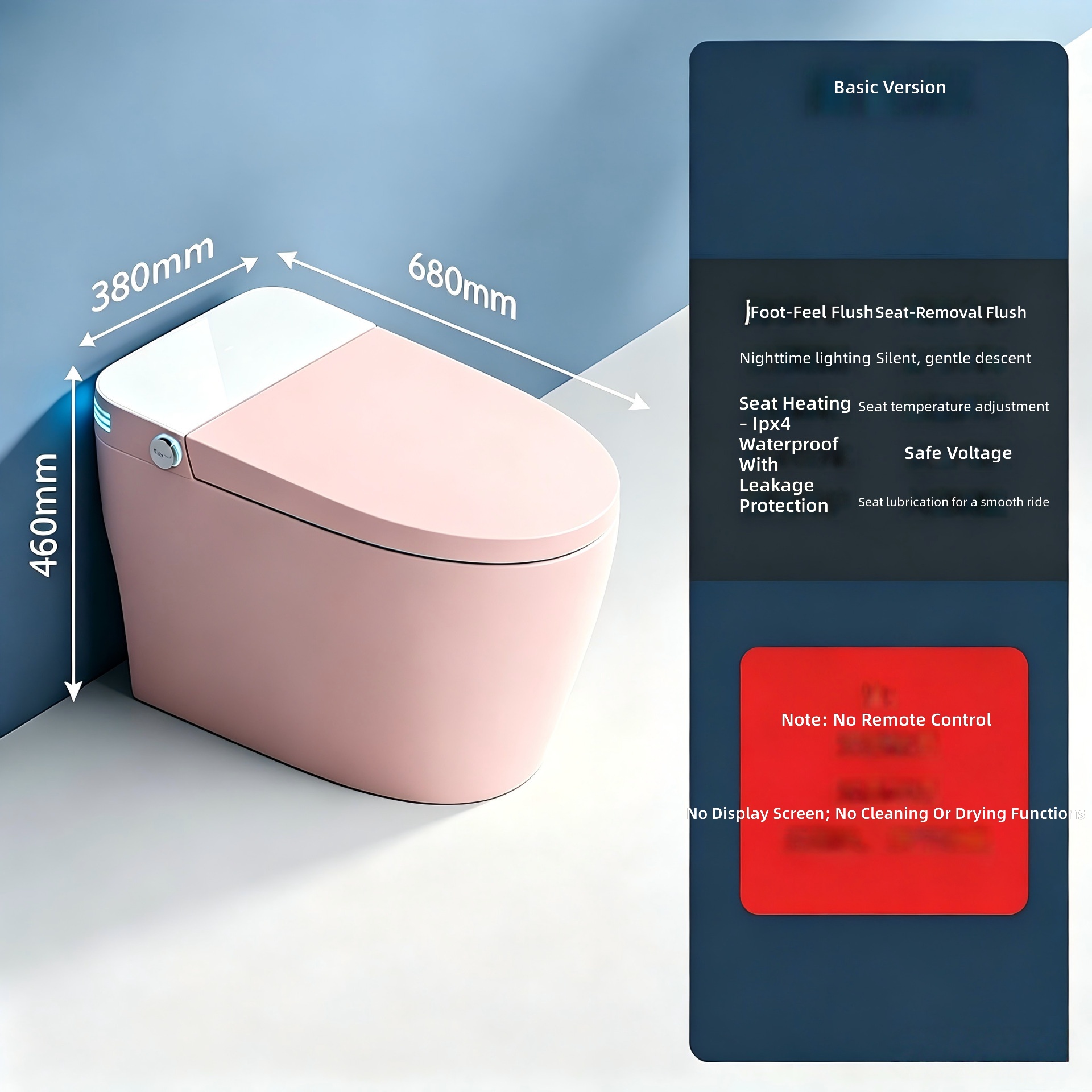 Smart Toilet, Pink, All-in-1 A - огляд і ціна Home In Bathroom