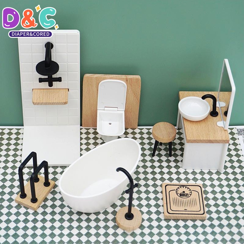 1:6/1:12 Dollhouse Miniature B - огляд і ціна Home Bathroom Supplies