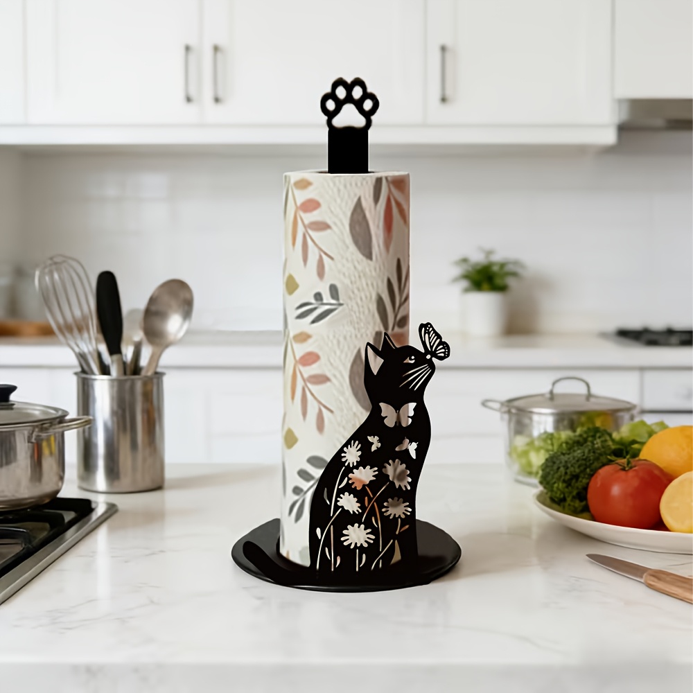 1 Piece 2D Flat Cute Black Cat - огляд і ціна Home Bathroom Paper Towel Holder