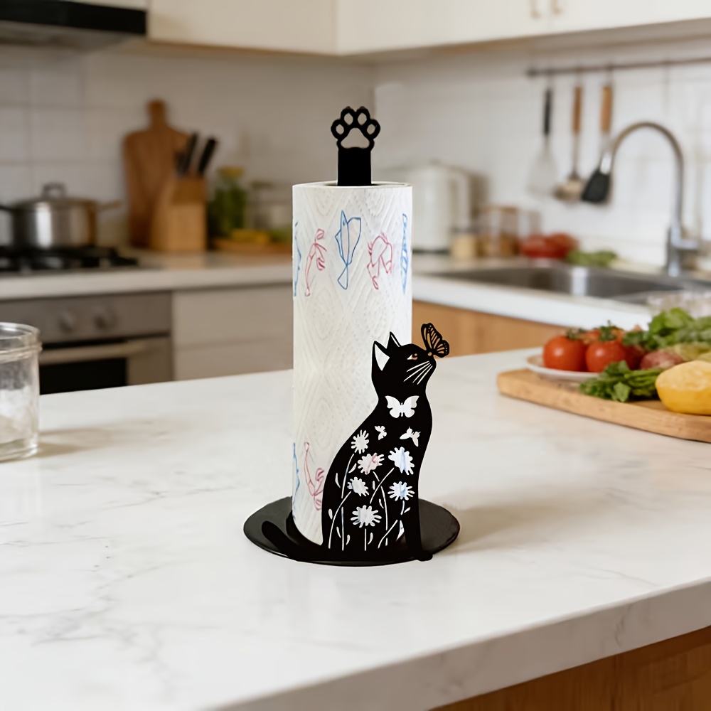1 Piece 2D Flat Cute Black Cat - огляд і ціна Home Bathroom Paper Towel Holder