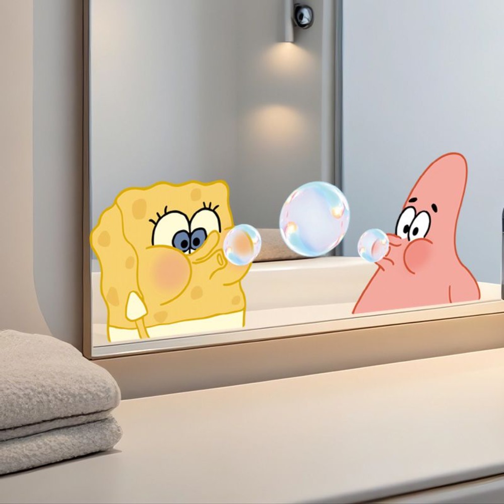 SpongeBob Bathroom Mirror Deca - огляд і ціна Home Bathroom Supplies