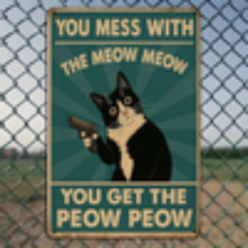 CIFBUY Vintage Funny Cat Alumi - огляд і ціна Home Bathroom Wall Art