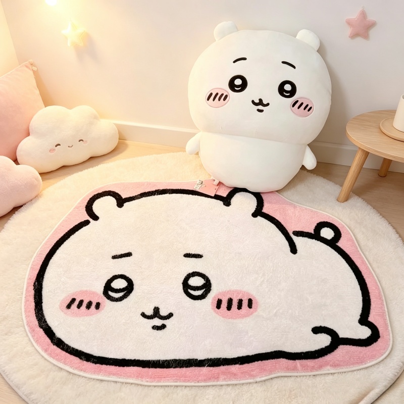 -Chiikawa Cartoon Rug Anime Ha - огляд і ціна Home Bathroom Supplies