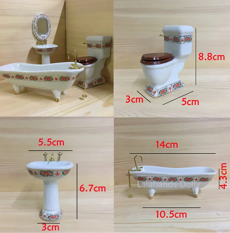 4pcs/set Dollhouse Mini Creati - огляд і ціна Home Bathroom Supplies