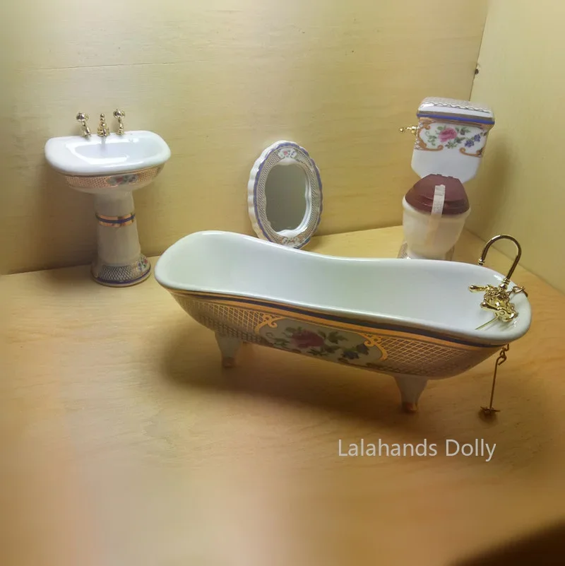 4pcs/set Dollhouse Mini Creati - огляд і ціна Home Bathroom Supplies