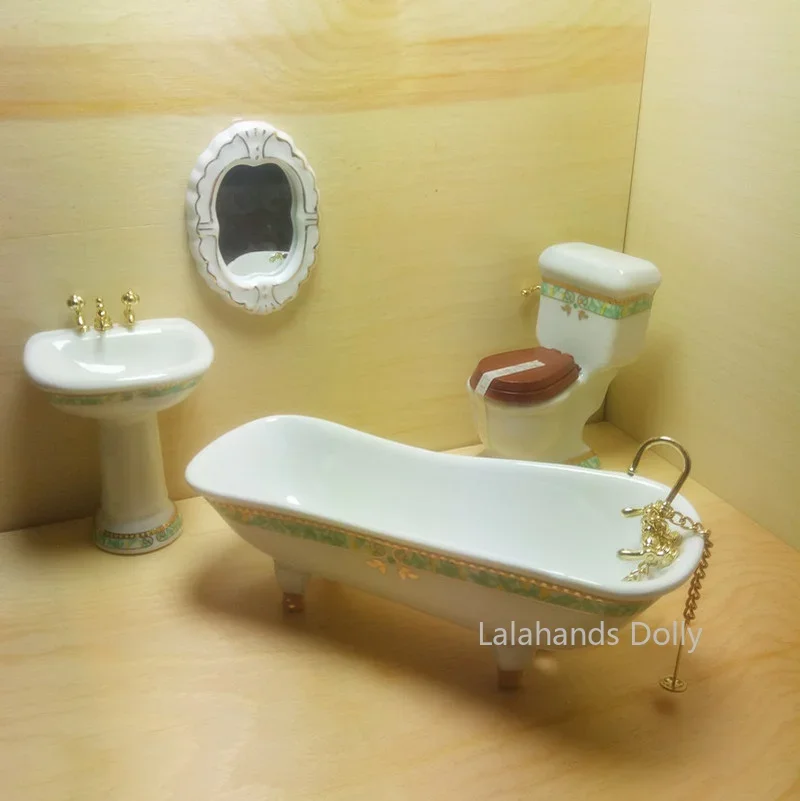 4pcs/set Dollhouse Mini Creati - огляд і ціна Home Bathroom Supplies