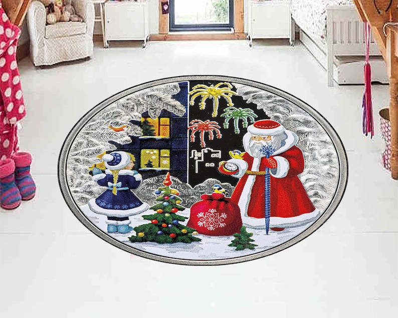Christmas Tree Round Rug, Xmas - огляд і ціна Home Bathroom Design Ideas