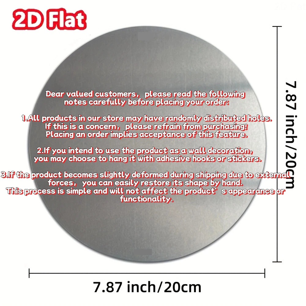 CIFBUY 2D Flat Round Aluminum  - огляд і ціна Home Bathroom Wall Art